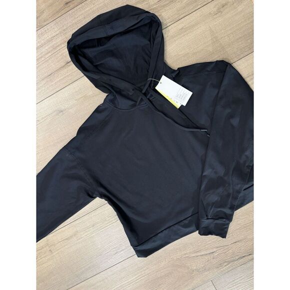 NWT All in Motion Women's Soft Stretch Hoodie Black Sweater Boxy Fit XS Extra - Picture 6 of 6